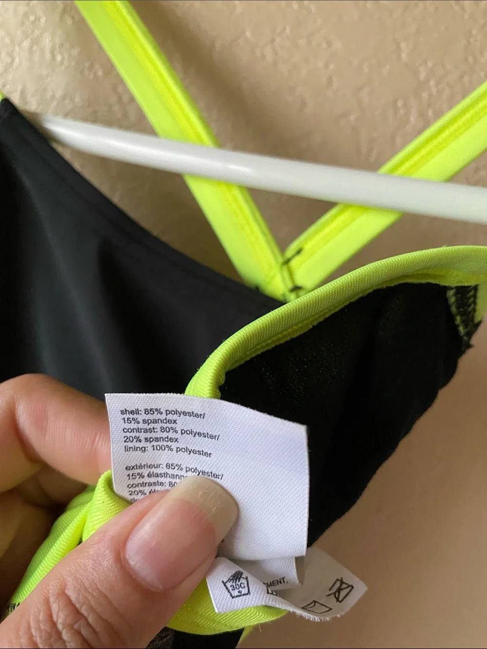 Speedo Black with Neon Yellow-Green Panel Athletic One-Piece